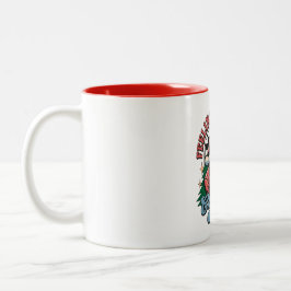 Taza Bicolor Sentir Navideño Alegre Santa