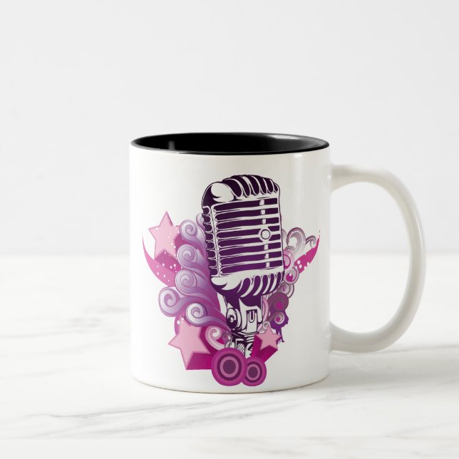 Taza Bicolor Señuelo del micrófono (Derecha)