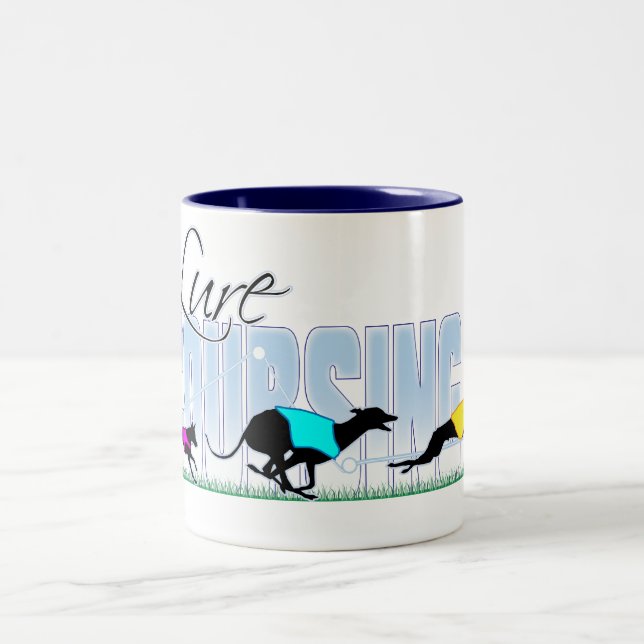 Taza Bicolor Señuelo que cursa perros (Centro)