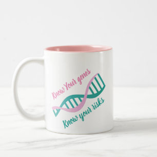 Taza Bicolor Sepa sus riesgos, sepa sus genes