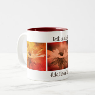 Taza Bicolor Sepia Black Eyed Susan Flower Personalizada