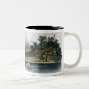Taza Bicolor Sepulcro en las colinas del mirlo, placa de