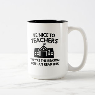 Taza Bicolor Ser Agradable Con Los Maestros