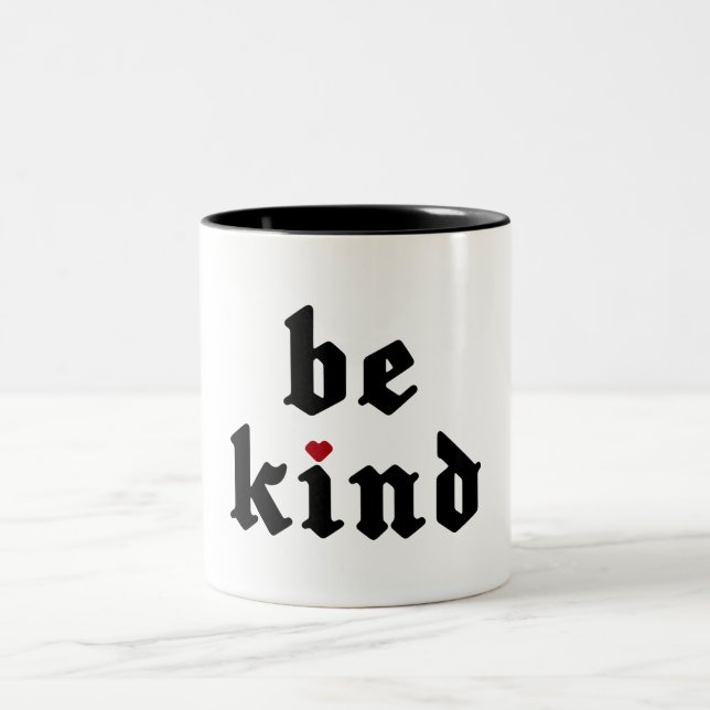 Taza Bicolor Ser amable - Mensaje positivo simple (Centro)