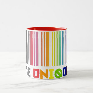 Taza Bicolor Ser código de barras único Orgullo Lgbt