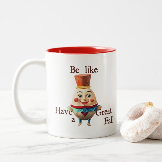 Taza Bicolor Ser como Humpty (Con donut)