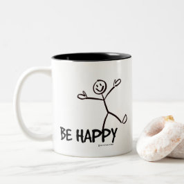 TAZA BICOLOR SER FELIZ MUG