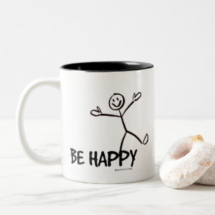 TAZA BICOLOR SER FELIZ MUG