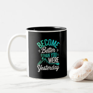 Taza Bicolor Ser Mejor Que Ayer