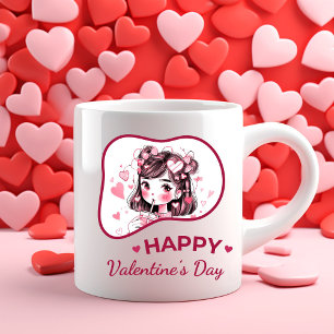 Taza Bicolor ¿Ser mi San Valentín? - Adorando el amor cardíaco