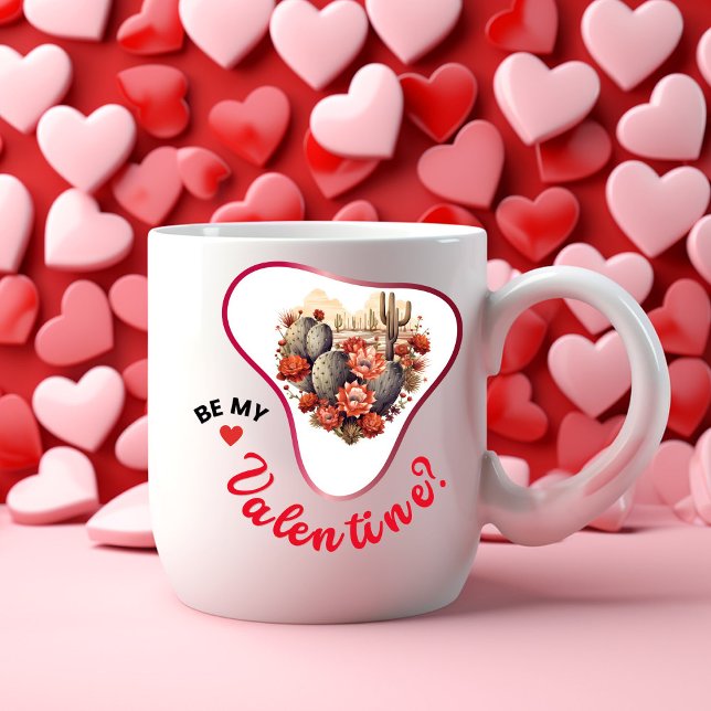 Taza Bicolor ¿Ser mi San Valentín? - Amour (Subido por el creador)