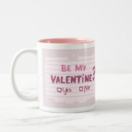 Taza Bicolor ¿Ser mi San Valentín? Foto de Heart Pink