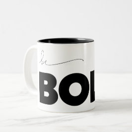Taza Bicolor Ser negrita color de fondo mínimo Personalizado