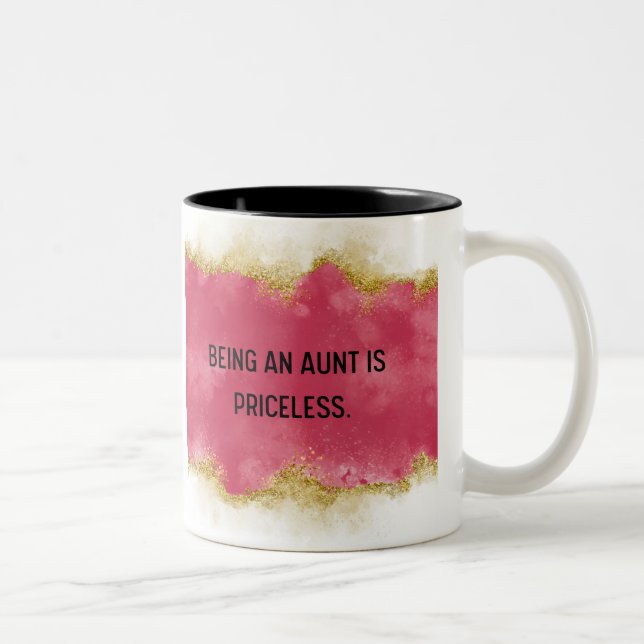 Taza Bicolor Ser tía no tiene precio rosa (Derecha)