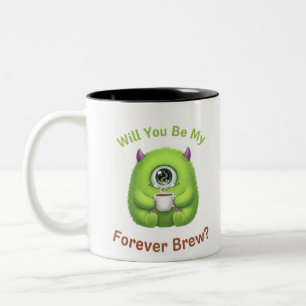 Taza Bicolor ¿Serás Mi Perenne Mug - Café Romántico?