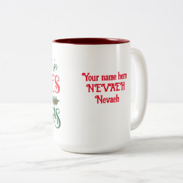 Taza Bicolor seré gnomes para Navidades personal Mug