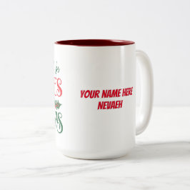 Taza Bicolor seré gnomes para Navidades personal Mug