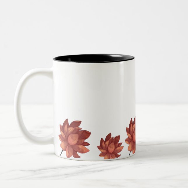 Taza Bicolor Serene Girl & Pink Lotus Flower Mug (Izquierda)