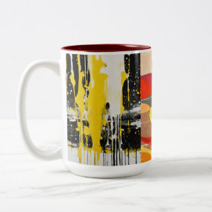 Taza Bicolor "Serenidad costera: Mug de dos tonos con inspiraci