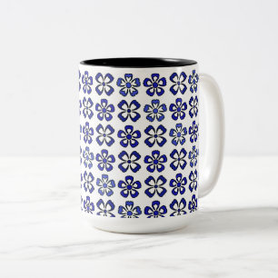 Taza Bicolor Serenidad de las flores azules