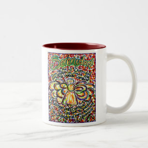 Taza Bicolor Serenity Prayer Angel Mug