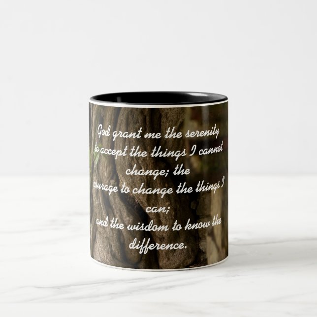 Taza Bicolor Serenity Prayer Coffee Mug (Centro)