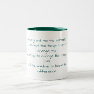 Taza Bicolor Serenity Prayer Coffee Mug