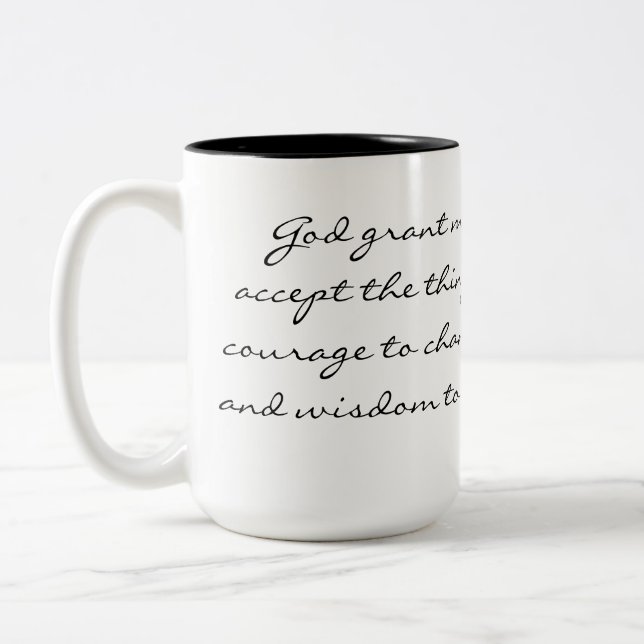 Taza Bicolor Serenity Prayer Mug (Izquierda)