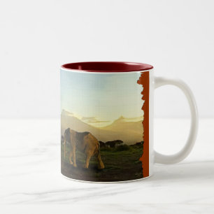 Taza Bicolor Serie de elefantes africanos