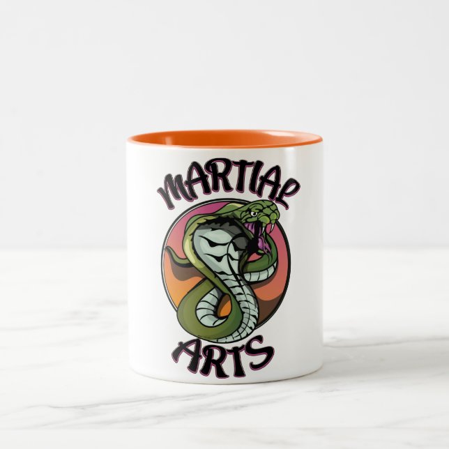 Taza Bicolor Serpiente de artes marciales (Centro)