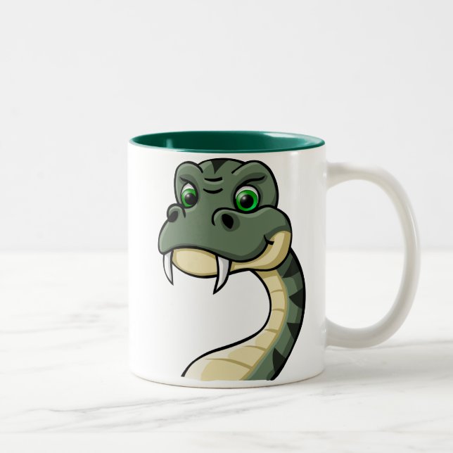 Taza Bicolor Serpiente del dibujo animado (Derecha)