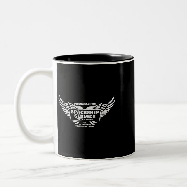 Taza Bicolor Servicio de Spaceship "Arreglamos Cualquier Cosa Q (Izquierda)