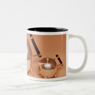 Taza Bicolor Servicio de té con los interiores de la cerda