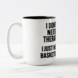 Taza Bicolor Sesión de Terapia de Baloncesto en Progreso