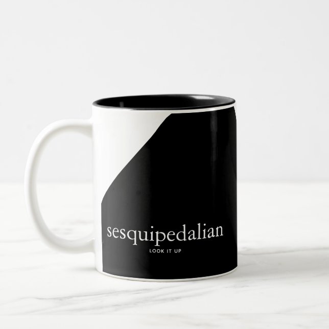 Taza Bicolor Sesquipedalian (Izquierda)