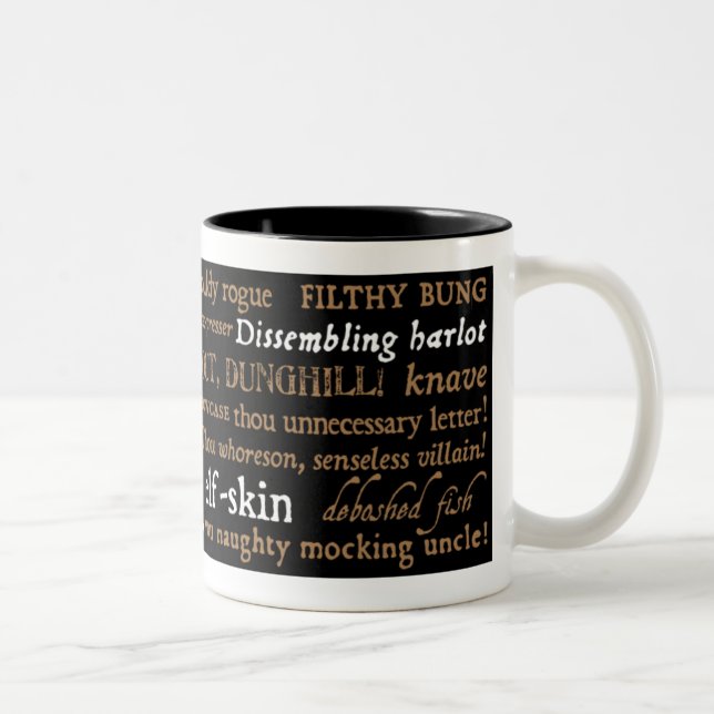 Taza Bicolor Shakespeare insulta la colección (Derecha)