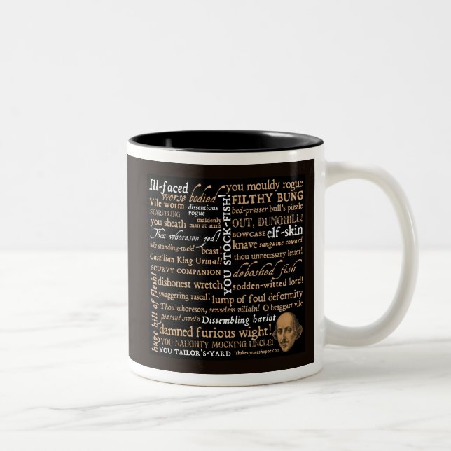 Taza Bicolor Shakespeare insulta la colección (Derecha)