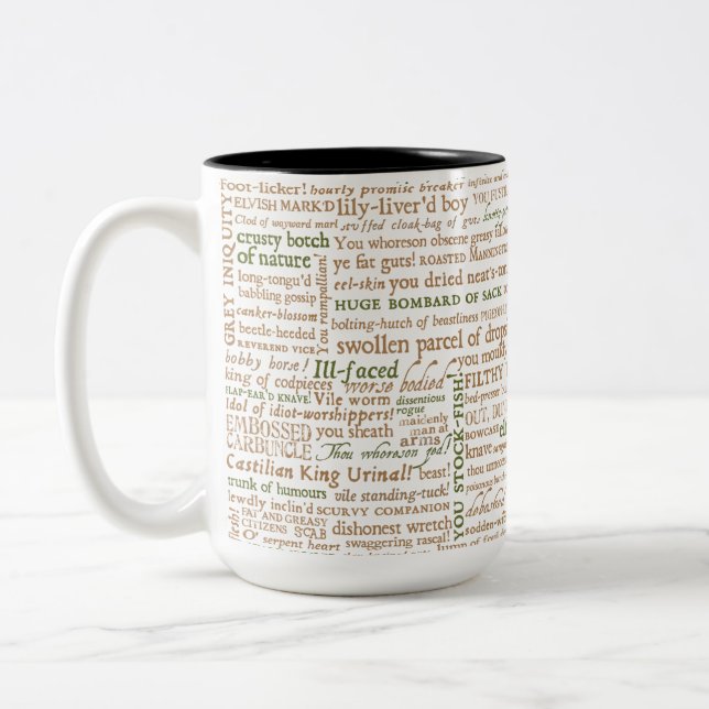 Taza Bicolor Shakespeare Insults Collection (Izquierda)