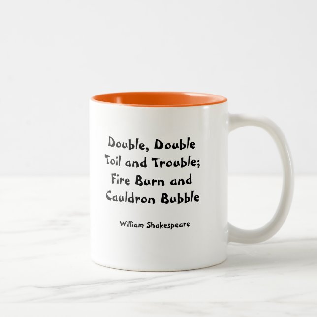 Taza Bicolor Shakespeare mug - doble trabajo y problemas (Derecha)