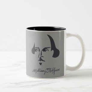 Taza Bicolor Shakespeare simple con la firma