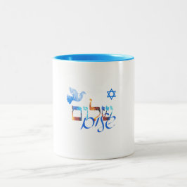 Taza Bicolor Shalom - Paz