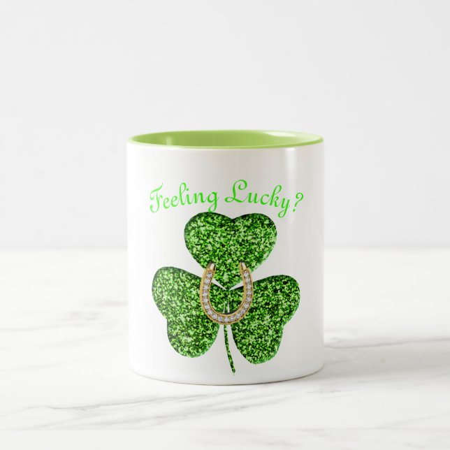 Taza Bicolor Shamrock and Horseshoe Mug (Centro)