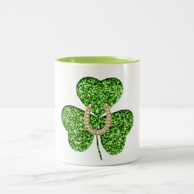 Taza Bicolor Shamrock and Horseshoe Mug (Centro)