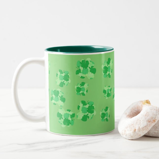 Taza Bicolor Shamrock and Shamrock Green Mugs (Con donut)