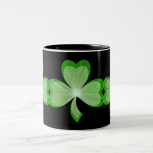 Taza Bicolor Shamrock mug black