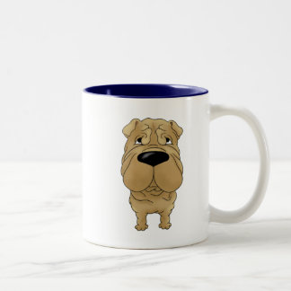 Taza Bicolor Shar-Pei - nariz grande y extremo