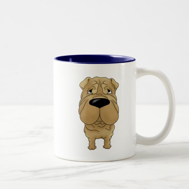 Taza Bicolor Shar-Pei - nariz grande y extremo (Derecha)