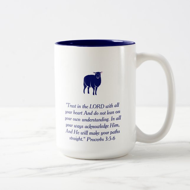 Taza Bicolor SheepsFaith, tazón de café de dos tonos (Derecha)