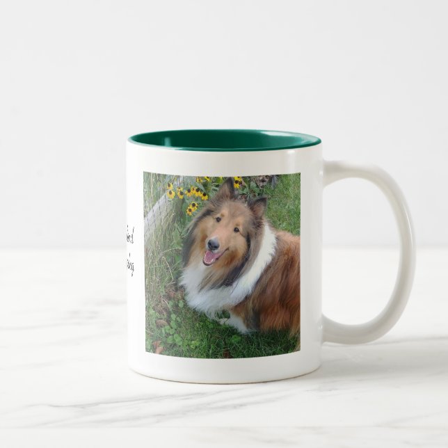 Taza Bicolor Sheltie con Flowers Mug (Derecha)