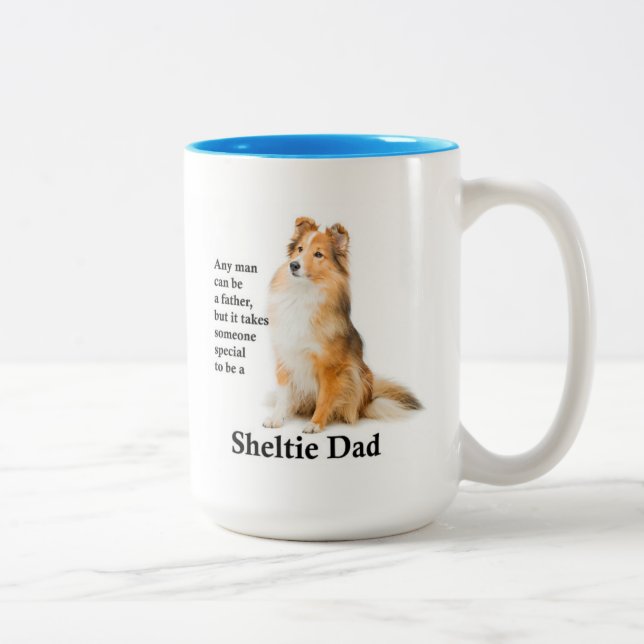 Taza Bicolor Sheltie Dad Mug (Derecha)